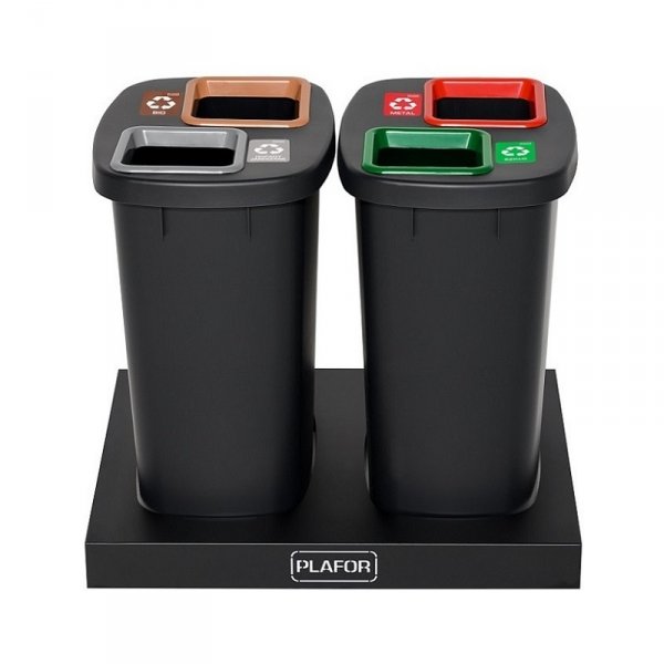Kosz do segregacji DUO BIN 90L plus komplet 6 ramek i etykiet