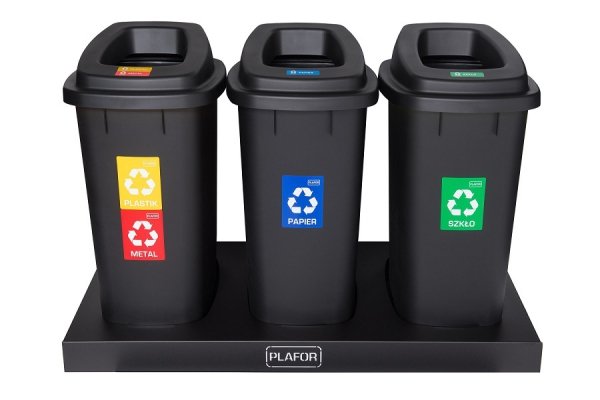 Kosz do segregacji SORT BIN 90L Plastik/Metal