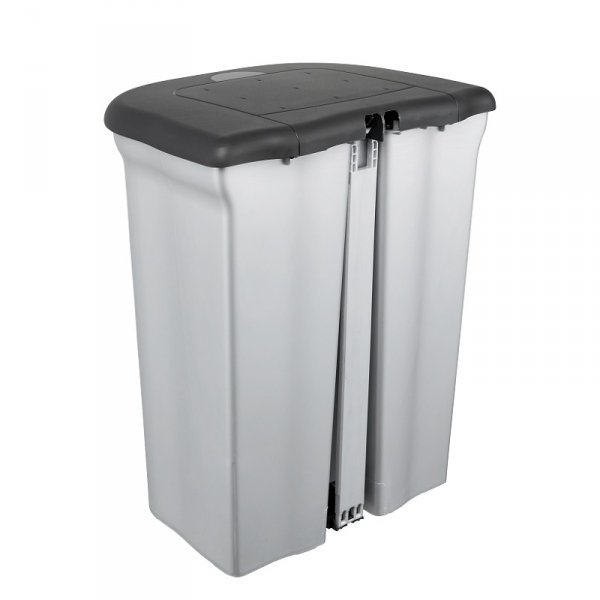 Kosz do segregacji TORGE Duo 2x11l srebrny