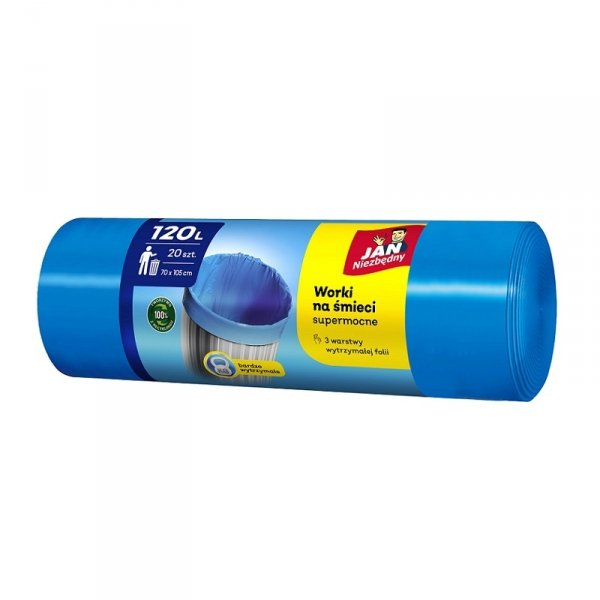 Worki na śmieci Supermocne 120L (20) niebieskie