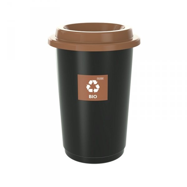 650-08 Kosz do segregacji ECO BIN 50L pokrywa brązowa BIO