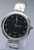 Srebrny zegarek z czarną tarczą próby 925