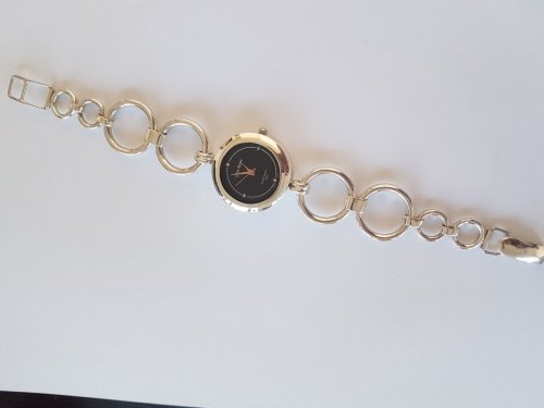 Srebrny zegarek damski bransoletka kod 926 