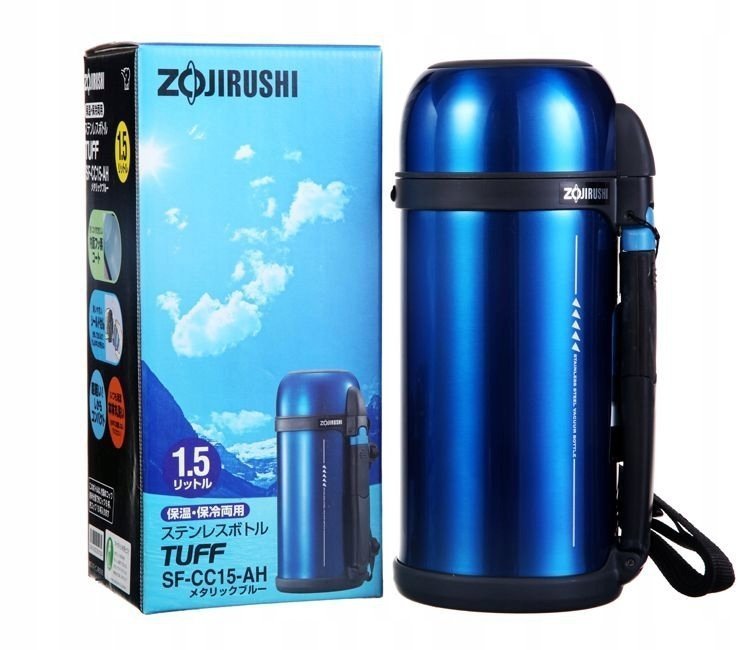 Termos Zojirushi SF-CC15-AH 1,5L Niebieski z Paskiem 2 Kubki