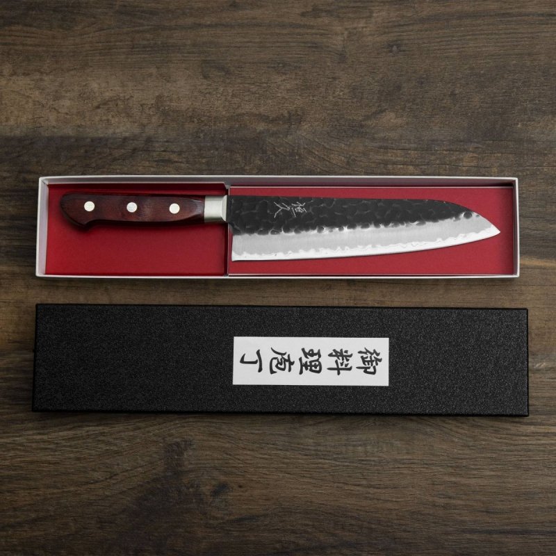 Tsunehisa Aogami Super/SS Kurouchi Red Nóż Santoku 18 cm