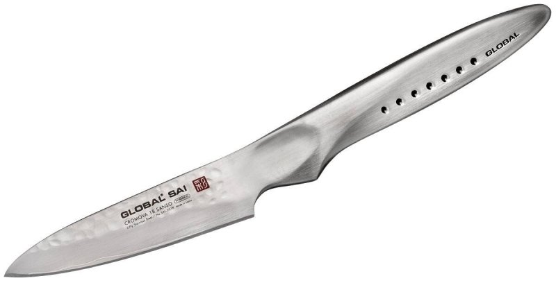 Komplet 4 noży Global SAI w biały bloku GKB-52