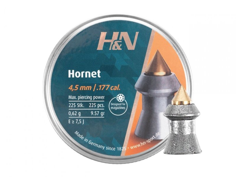 Śrut diabolo H&amp;N Hornet 4,5 mm 225 szt.