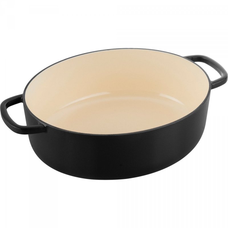 Garnek żeliwny Owalny 4.5l Czarny Bellamonte Ballarini
