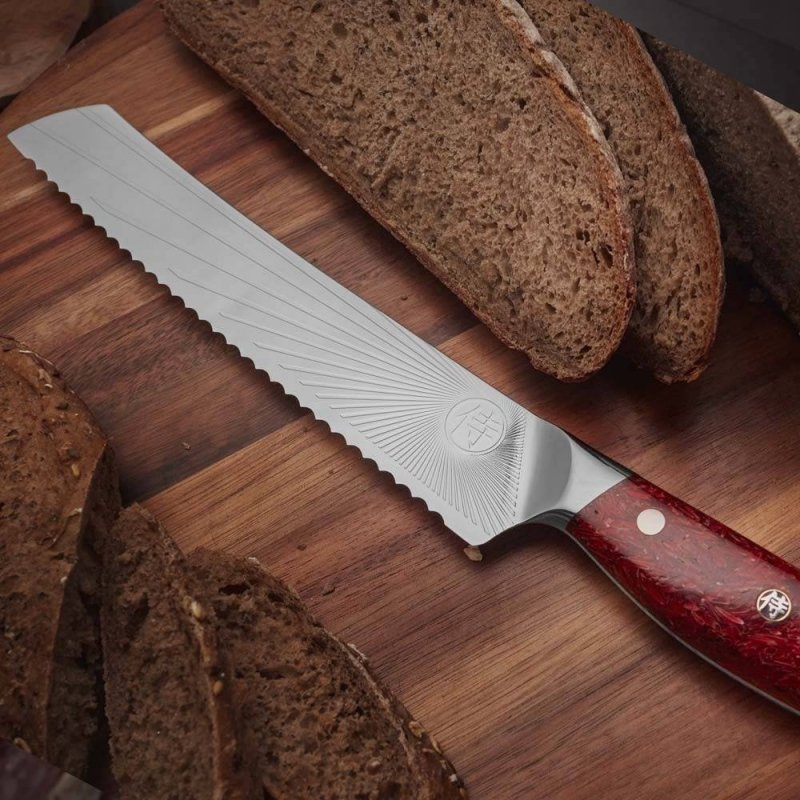 Nóż Dellinger SANDVIK NOTHERN SUN Bread 200 mm [K-H203] Red
