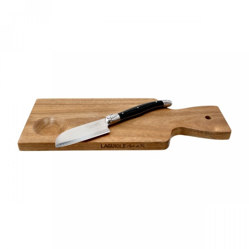 Nóż do sera Laguiole Santoku Premium Line z deską 9 cm