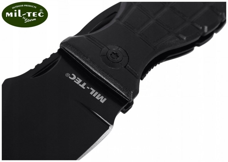 NÓŻ Ratowniczy MilTec Rescue Granat Składany Czarny