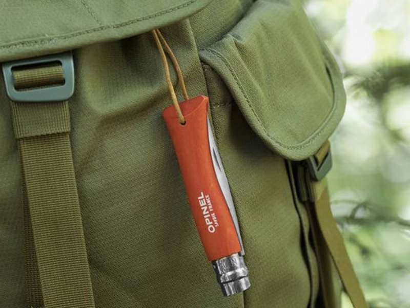 Nóż Opinel Colorama 07 inox grab pomarańczowy z rzemieniem