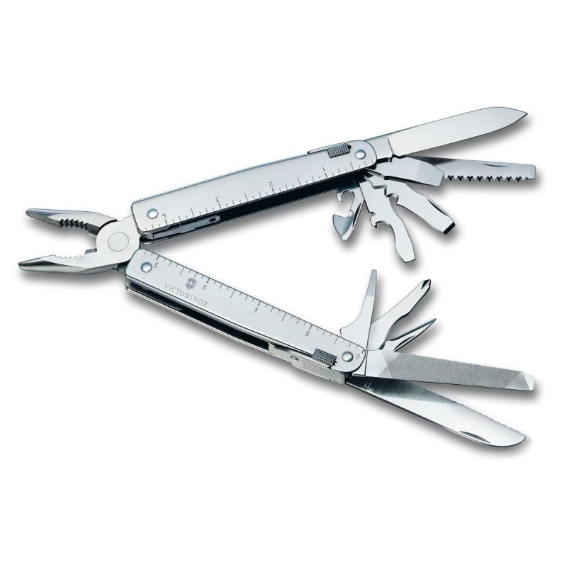 Klasyczny SwissTool Victorinox 3.0323.L - 27 funkcji, kombinerki, śrubokręty, do pracy w terenie - 115 mm - Victorinox