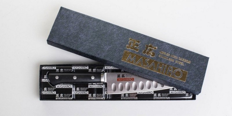 Nóż Masahiro Mv-h Santoku Dimple 175mm [14993] uniwersalny