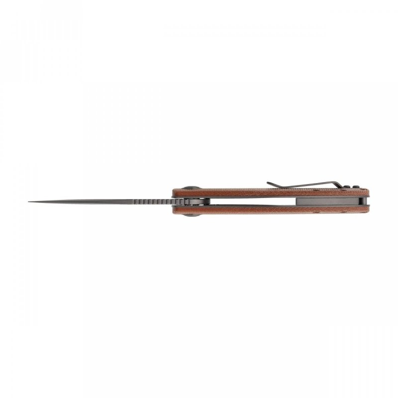 Nóż składany Trollsky Knives Mandu brązowy Micarta