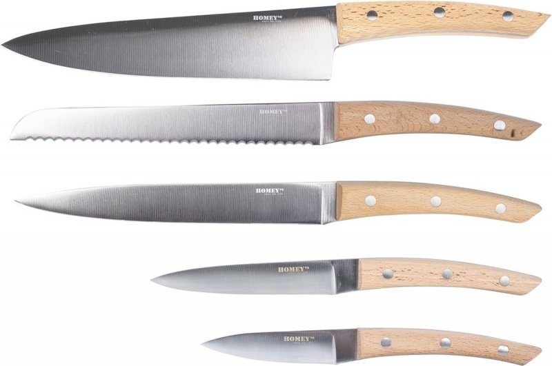 Nóż kuchenny uniwersalny w ładnym opakowaniu utility Homey's, Bokträ, 11cm, stal nierdzewna rękojeść buk