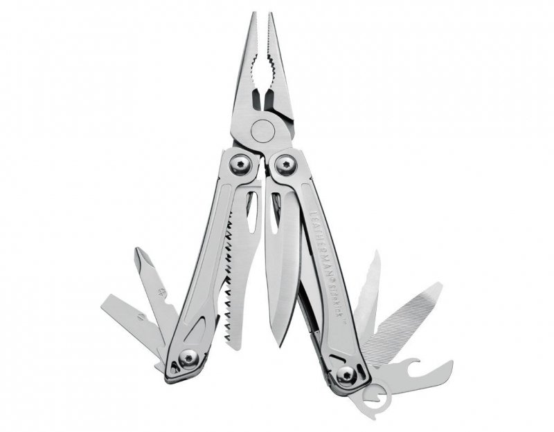 Multitool Leatherman Sidekick - Do outdooru, sprężynujące kombinerki, blokada narzędzi, stal nierdzewna - 97 mm - Leatherman
