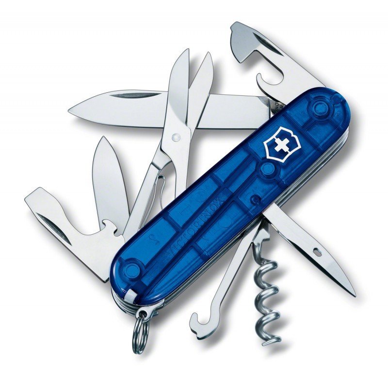 Scyzoryk Szwajcarski Victorinox Climber 1.3703.T2 niebieski przezroczysty +pudełko