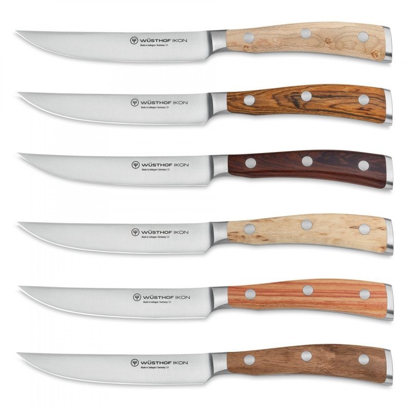 IKON Zestaw 6 noży stekowch 12 cm w torbie skórzan WÜSTHOF