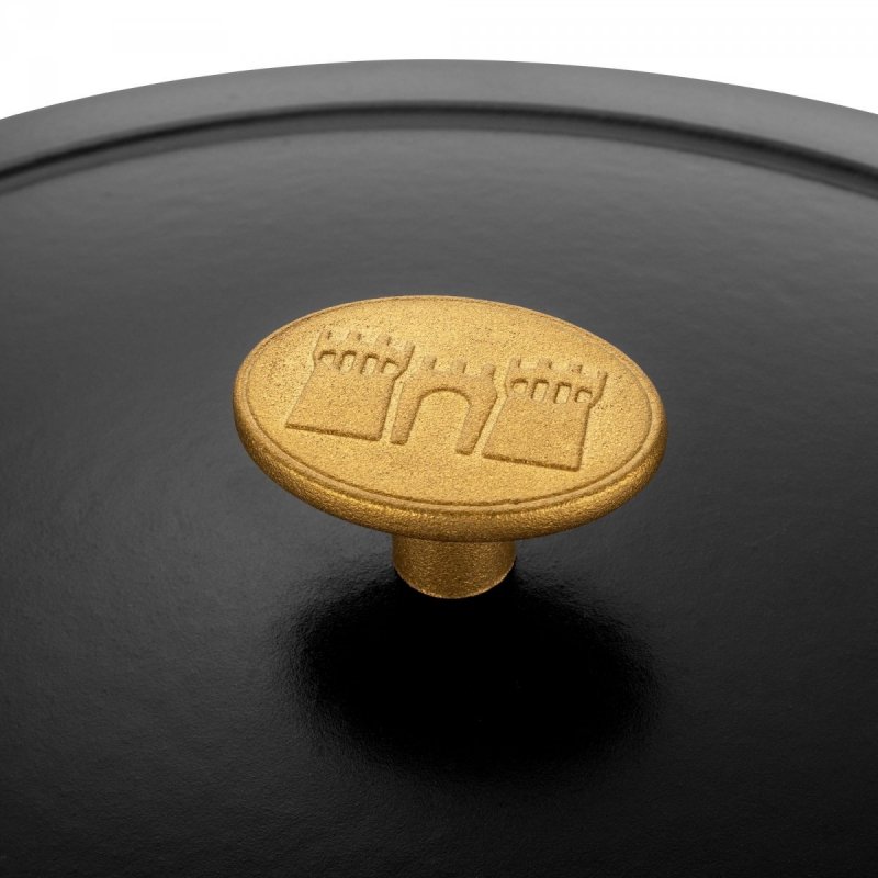 Garnek żeliwny Owalny 4.5l Czarny Bellamonte Ballarini