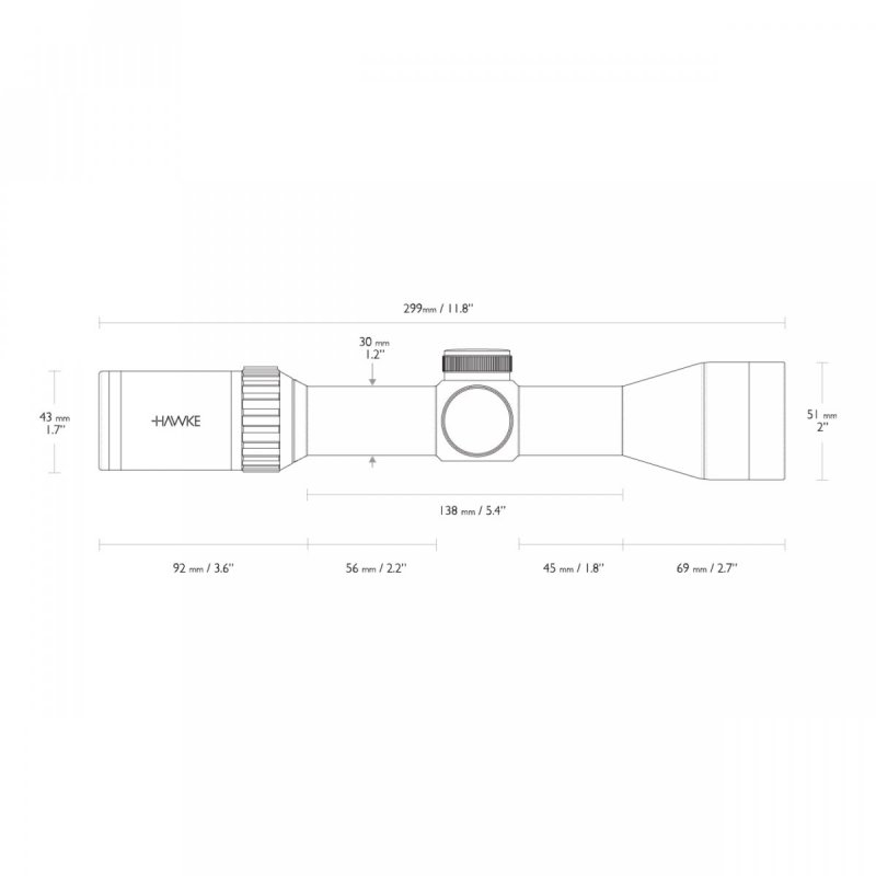 Luneta celownicza Hawke Vantage 30 WA 1.5-6x44 IR L4A Dot
