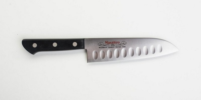 Nóż Masahiro Bwh Santoku Dimple 175mm [14079] uniwersalny
