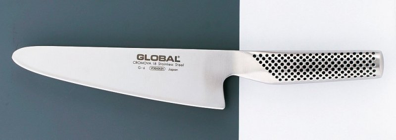 Nóż do plastrowania Global G-6 - Ostrze z stali CROMOVA 18, ergonomiczna rękojeść, precyzyjne krojenie mięsa i ryb - 18 cm - Global