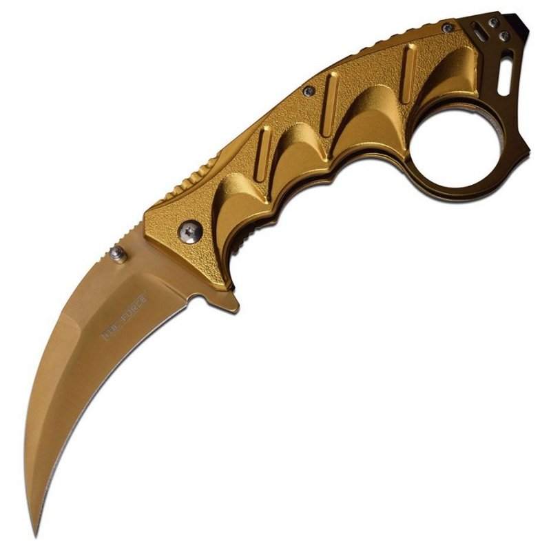 Nóż składany Master Cutlery Karambit TacForce Gold (TF957GD) Noże
