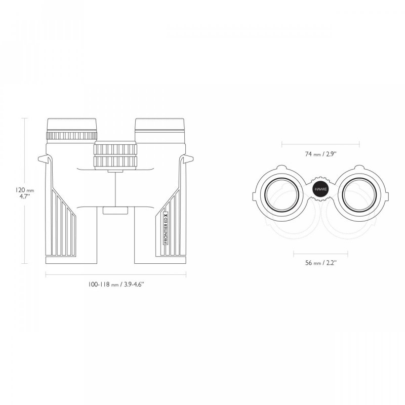 Lornetka Hawke Frontier HD X 8x32 zielona