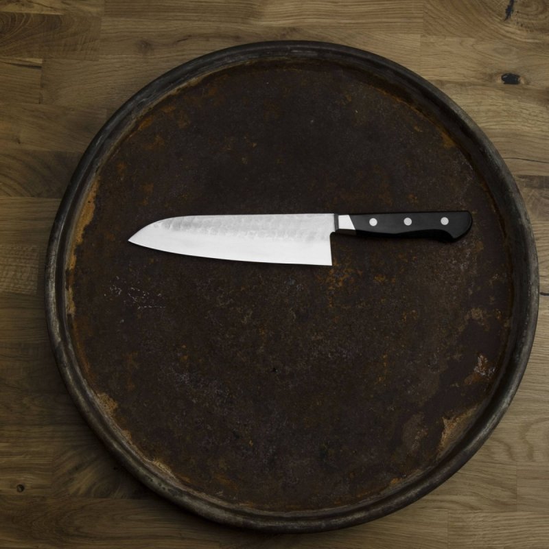 Kanetsune YH-3000 Super Aogami/SS Nóż Santoku 18 cm