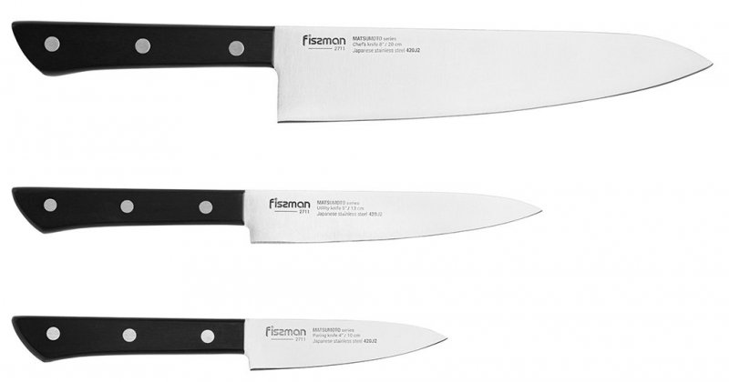 Fissman Matsumoto Zestaw 3 Noży Kuchennych, uniwersalny Zestaw
