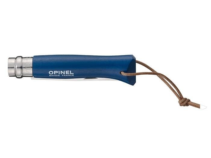 Opinel Nóż Colorama 08 Blue+ rzemień+ etui