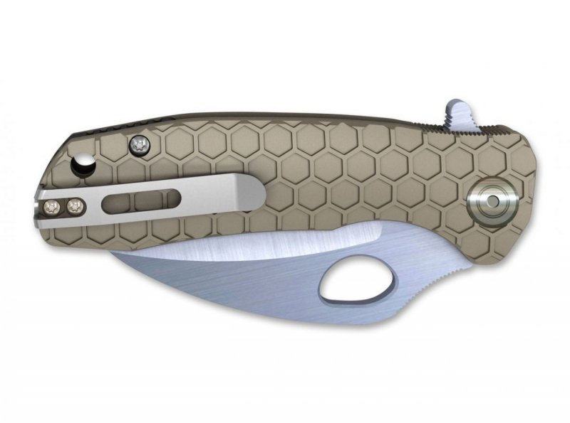 Nóż Honey Badger Claw D2 Medium Tan Plain