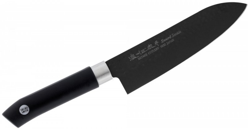 Satake Swordsmith Black nóż Santoku 17cm uniwersalny