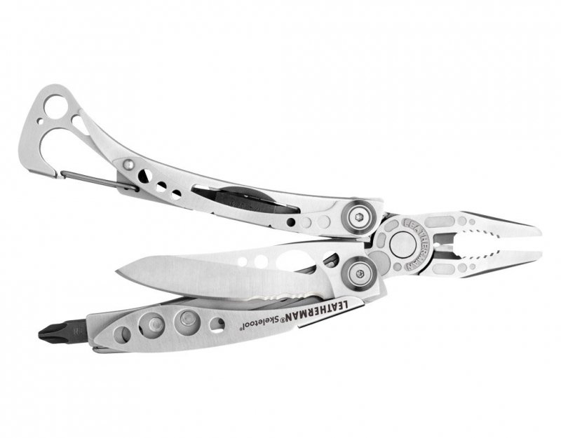 Multitool Leatherman Skeletool - Kompaktowy, lekki, ze śrubokrętem i otwieraczem do kapsli, stal nierdzewna - Do outdooru - 100 mm - Leatherman