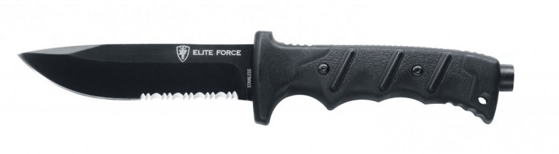 Nóż Elite Force EF 703 Kit - Stal nierdzewna 440C, rękojeść G10, do survivalu i kempingu, z pokrowcem i ostrzałką - 124 mm - Elite Force