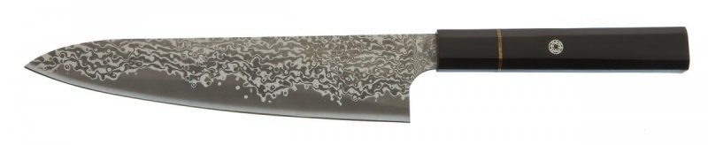 Nóż szefa kuchni Dan Woo - stal damasceńska, ręcznie kuty