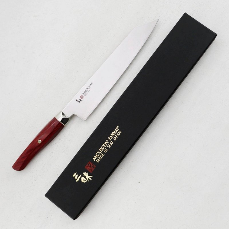 Mcusta Zanmai Red Revolution SPG2 Nóż Kiritsuke Gyuto 23cm