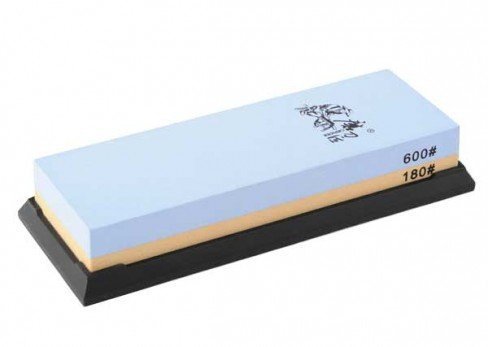 Ostrzałka kamienna Taidea TG6618 - Dwustronna gradacja 180/600, antypoślizgowa podstawa, do noży kuchennych, tasaków i dłut - Korund - Taidea