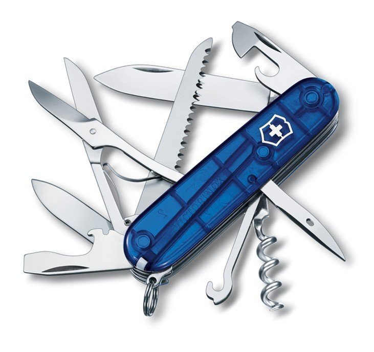 Scyzoryk Szwajcarski Victorinox Huntsman 1.3713.T2 niebieski przezroczysty +pudełko