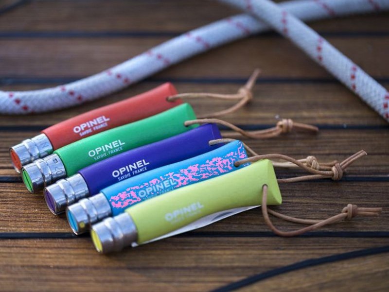 Nóż Opinel Colorama 07 inox grab pomarańczowy z rzemieniem
