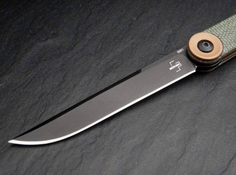 Nóż Böker Plus Kaizen Green Canvas Micarta