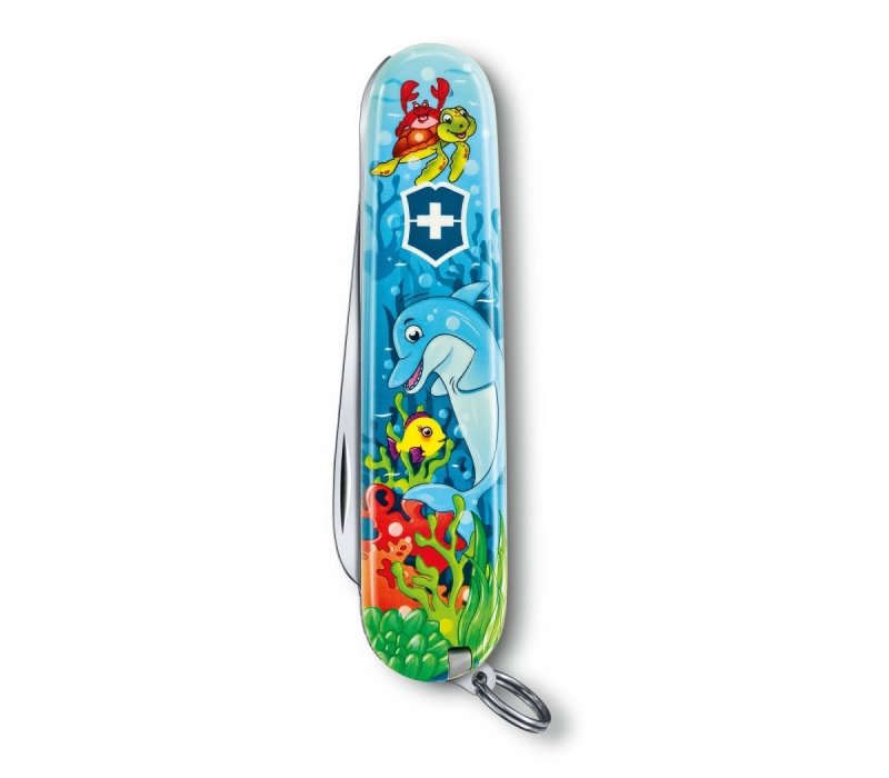 Zestaw dla dzieci scyzoryk My First Victorinox, zwierzęca edycja DELFIN „Skip“ 0.2373.E1