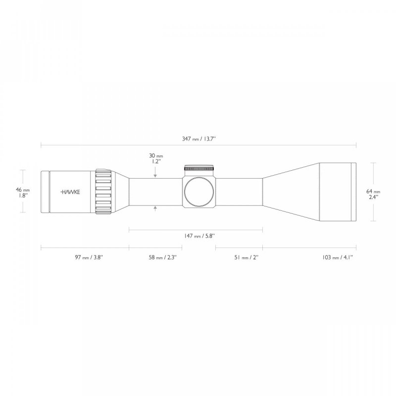 Luneta celownicza Hawke Endurance 30 WA 3-12x56 LR Dot 8x