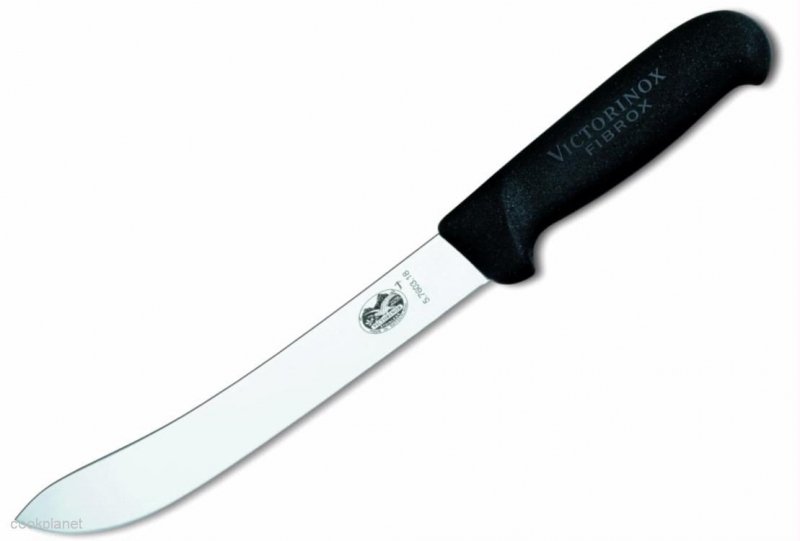 Nóż rzeźniczy Victorinox Fibrox - Antypoślizgowa rękojeść, stal nierdzewna, do krojenia mięsa - 20 cm - 5.7603.20