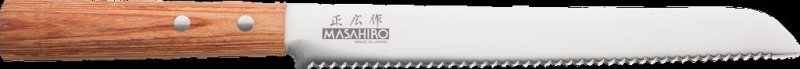 Nóż Masahiro Sankei Bread 21 cm ząbkowany brązowy MBS-26