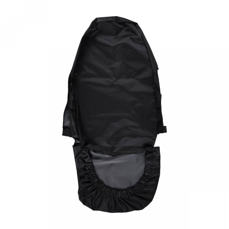 Pokrowiec na fotel samochodowy przód czarny 01, haft tarcza beżowa