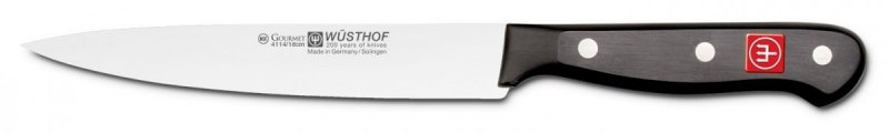 Nóż kuchenny 16cm Wusthof Gourmet czarny 56HRC ergonomiczny