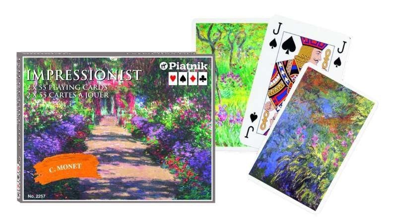 Karty Piatnik Monet - 2 Talie 55 Kart z Dziełami Moneta