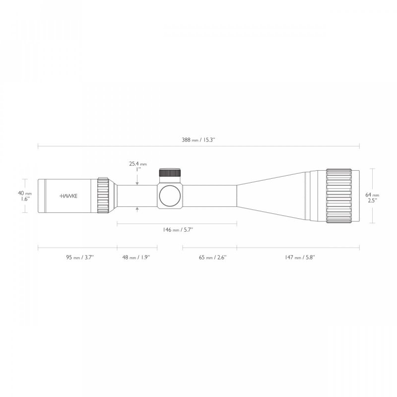 Luneta celownicza Hawke Vantage 1" 4-16x50 AO IR Mil Dot